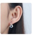 Beautiful Pearl Silver Hoop Earring HO-2581